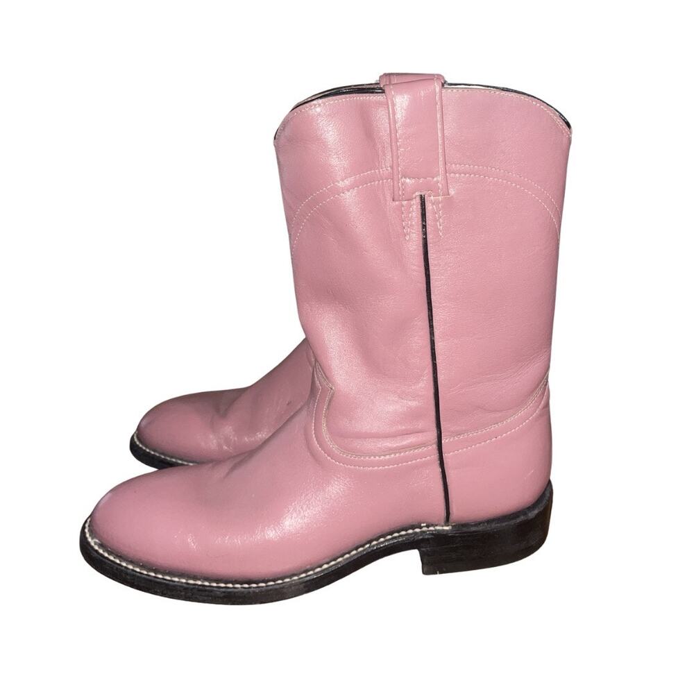 Cowtown Genuine Leather Pink Western Cowgirl Roper Boots Size 8 Western Rodeo
